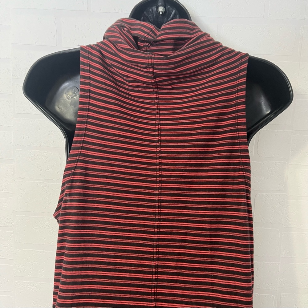 Horny Toad Striped Sleeveless Cowl Neck Organic Cotton Blend Midi Dress Size M - Picture 6 of 12